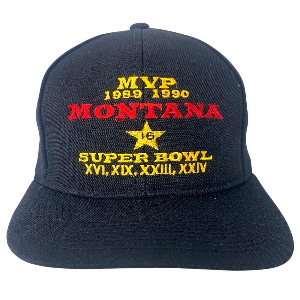 Vtg 90s LA Gear Joe Montana Super Bowl Champion MVP Hat San Francisco 49ers